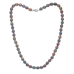 Colier de perle Oval 7 negru