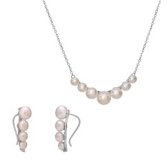 Perlenschmuckset Adi mit Ohrringen und Halskette