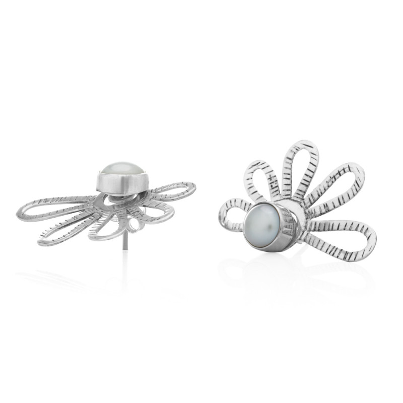 Cercei din argint cu perle Loka - Metal prețios: Argint sterling (925)