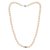 Collar de perlas para hombre 7,5 AA blancas con detalle en plata
