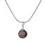 Freshwater Pearl Pendant 8 AAA - Colour: Dark, Precious metal: Rhodium-plated silver (925)