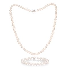Akoya Perlen Set – Halskette und Armband 6,5 AAA