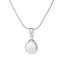 Pendentif avec perle d’eau douce 8 AAA - Couleur: Rose, Métaux précieux: Argent rhodié (925)