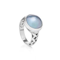Perlenring Manui Blau