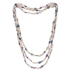 Lange Keshi-Perlenkette Multicolor