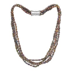 Collar de perlas de cinco hileras Peacock