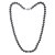 Collier pour homme en perles 7,5 AA foncé avec accessoire argenté