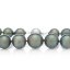 Necklace Tahiti 9 - 11B - Colour: Dark, Precious metal: White gold 14K (585), Necklace length: 44 cm