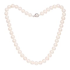 Colier de perle Mutiara 9 AA, perle mari – alb