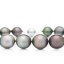 Náramok z tahitských perál 9-11B - Farba: Multicolor, Drahý kov: Bílé zlato 14K (585)