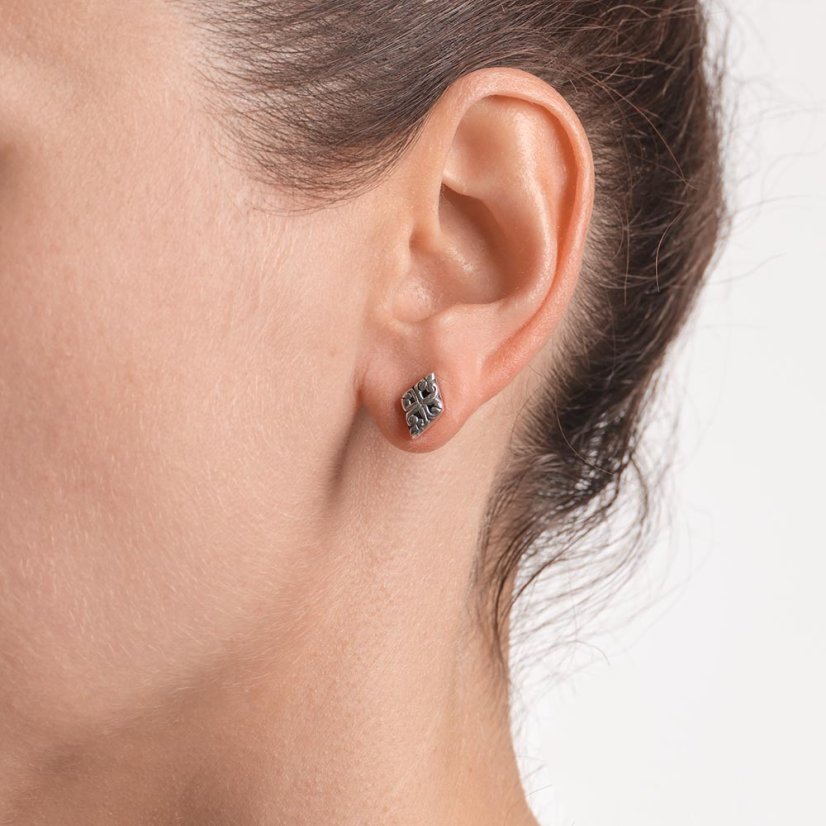 Silver Mojo Stud Earrings