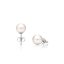 Pendientes de perlas de plata 8 AAA - Color: Blanco, Metal precioso: Plata rodiada (925)