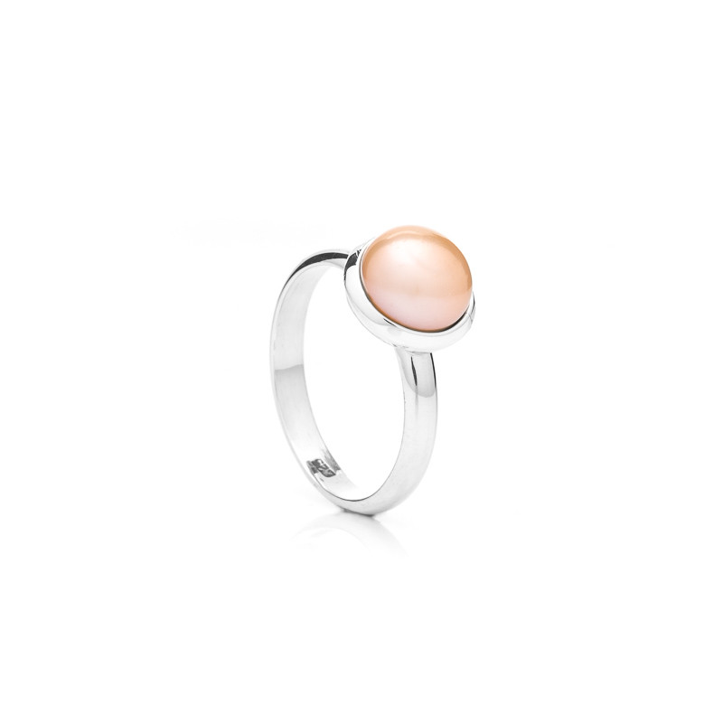 Perlenring Buka kleine Perle - Farbe: Multicolor, Edelmetall: Sterlingsilber (925), Ringgröße: 56