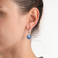 Perlové náušnice Goyang - modré
