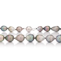 Tahitian Pearl Necklace D24 Multicolor