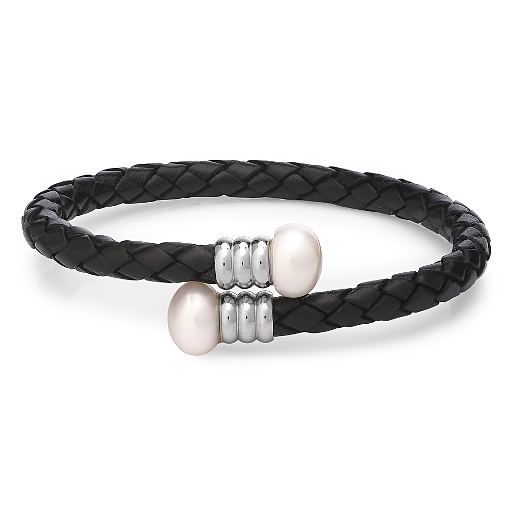 Leather Bracelet with Pearls Biak | Buka Jewelry - Length of