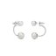 Cercei cu perle Double studs - Metal prețios: Argint sterling (925)