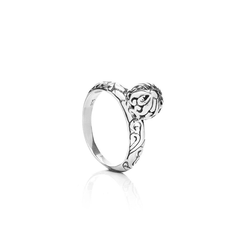 Full silver ring Nusa - Precious metal: Sterling silver (925), Ring size: 52