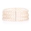 Perlenarmband elastisch - 6 Reihen - Farbe: Weiß
