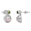 Pearl Earrings with Peridot