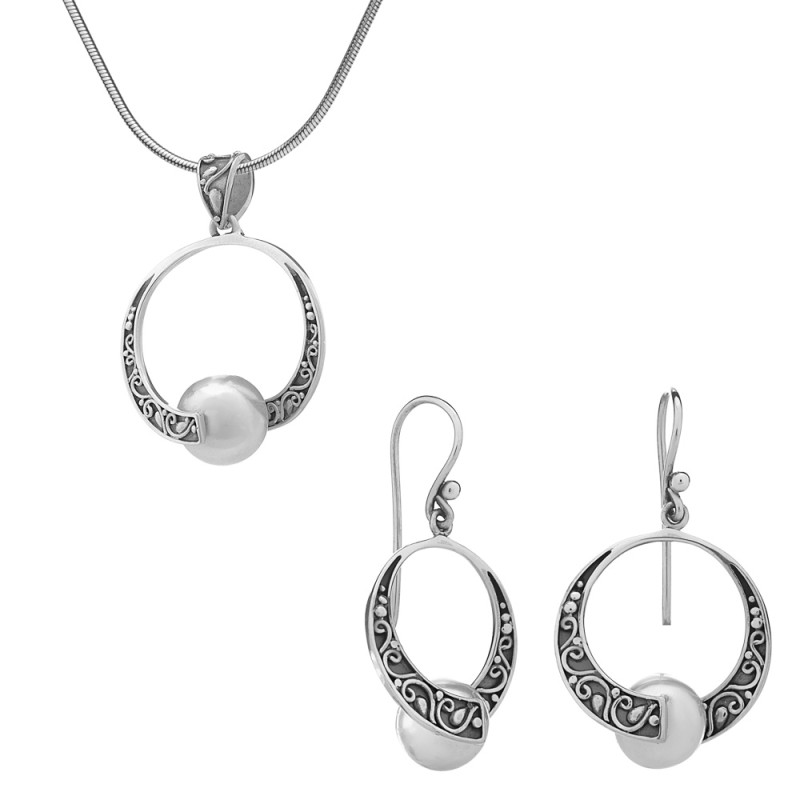 Set aus Ohrringen und Anhängern Penebel - Edelmetall: Sterlingsilber (925)