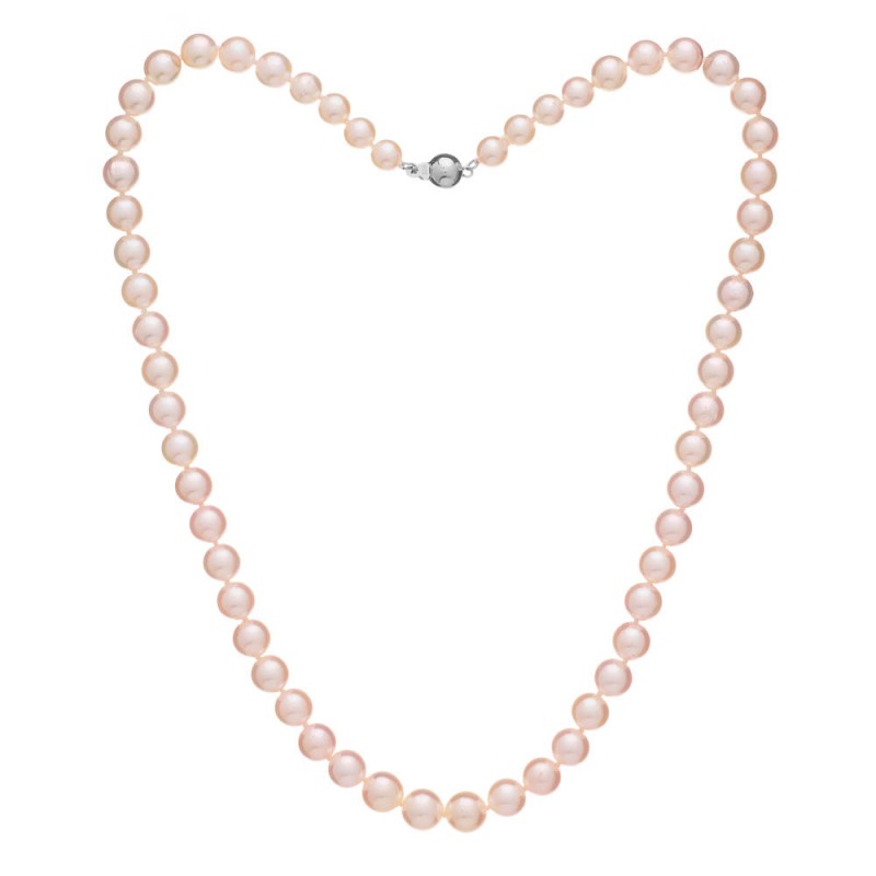 Akoya 6-8 AAA+ graduating pearl necklace - Colour: White, Precious metal: White gold 14K (585), Necklace length: 44 cm