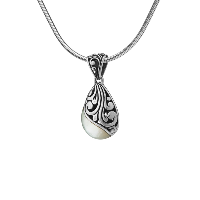 Silber-Anhänger mit Perlmutt - Edelmetall: Sterlingsilber (925)