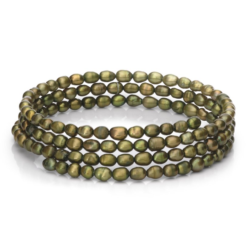 Perlenarmband Pare – dunkelgrün