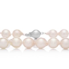 Colier de perle albe baroce Akoya 8 baroque
