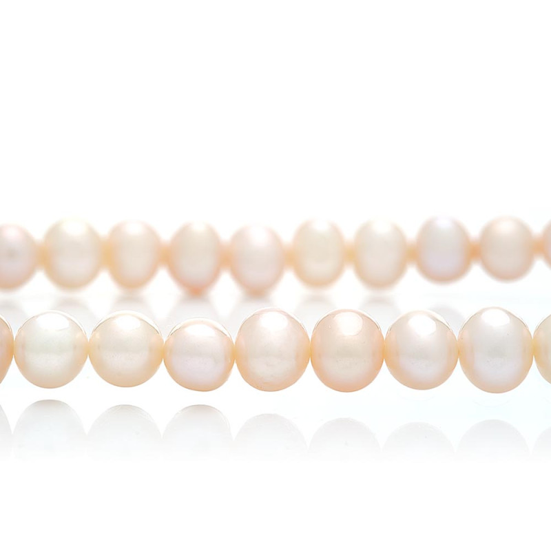 Perlový náhrdelník Mutiara mini - růžová - Drahý kov: Rhodiované striebro (925), Dĺžka náhrdelníka: 40 cm