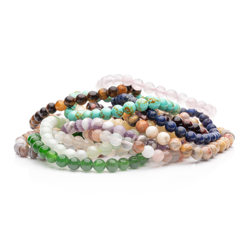 Armbänder aus Edelsteinen - Edelsteine: Mìsíèní kámen multicolor