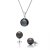 Pearl set Tahiti 8+11 B/C earrings, pendant