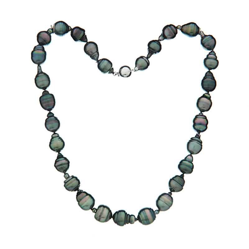 Necklace Tahiti D26 - Colour: Dark, Precious metal: Rhodium-plated silver (925), Necklace length: 45 cm