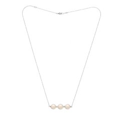 Akoya Perlenkette mit drei Perlen 7,5 AAA