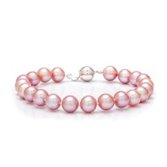 Bransoletka z pereł 7,5 AA różowa