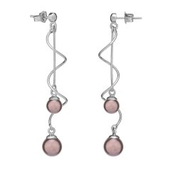 Perlové náušnice Spiral