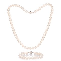 Perlenset Armband und Halskette 8 AAA
