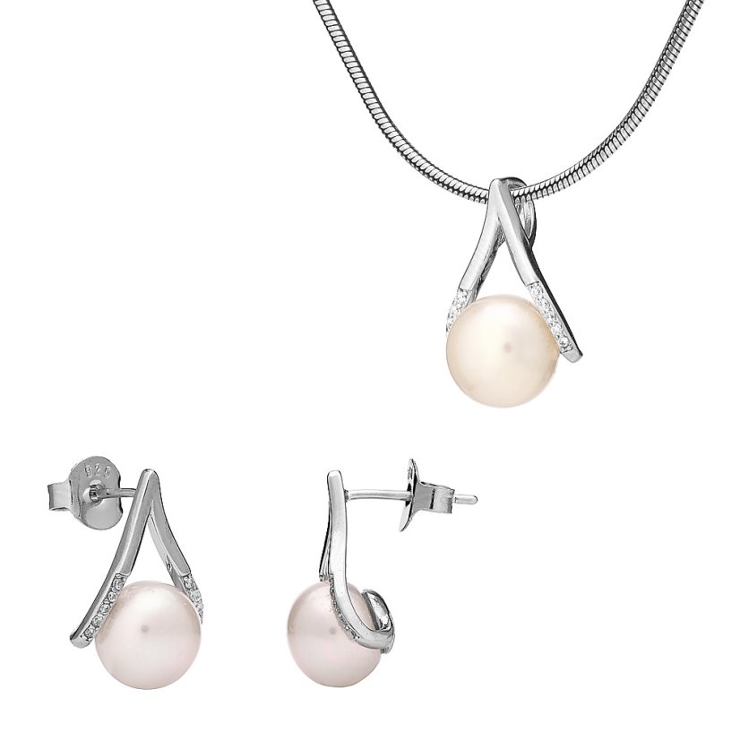 Perlenset Moti mit Ohrringen und Anhänger