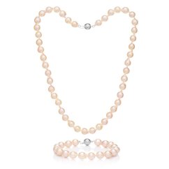 Set perlový náramek a náhrdelník Akoya 8 barokní