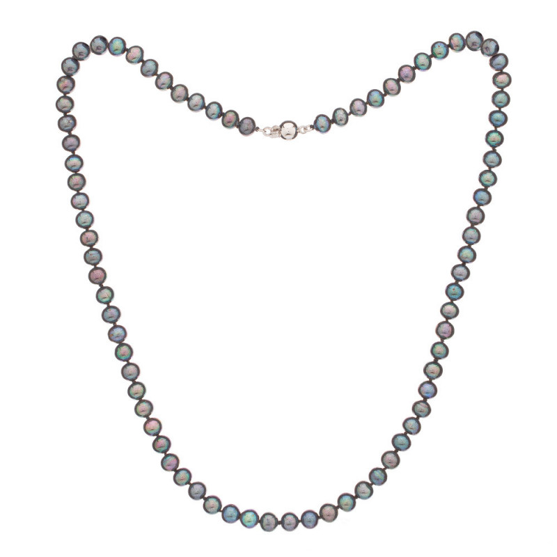 Collier de perles foncées 6 AA Collier de perles foncées 6 AA