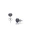 Pearl Stud Earrings 6 AA - Colour: Dark, Precious metal: Rhodium-plated silver (925)