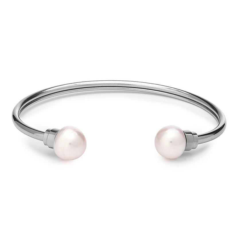 Bracelet en acier avec perles - Couleur: Doré