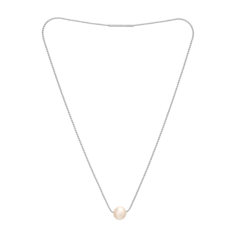 Perle an Edelstahlkette 10 AA