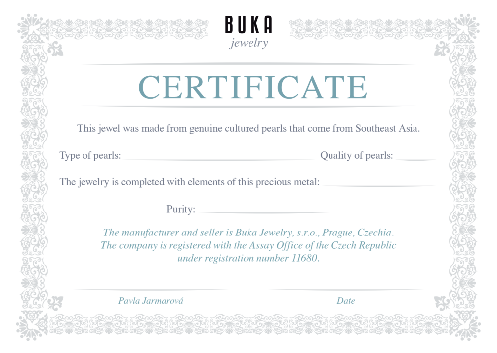 Buka Jewelry Certificate